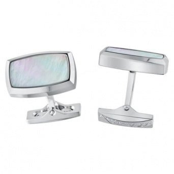 DUPONTDupont Palladium Finish Cufflinks Model 5508 - Blue Agate InlayBIJOXEcecile