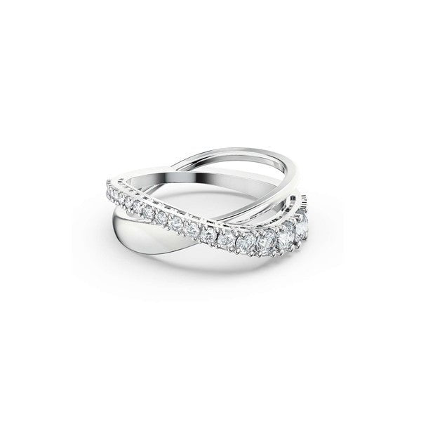 SWAROVSKISwarovski 5572724 Twist Ring - White Crystals, Rhodium - Plated, Size 52BIJOUXEcecile