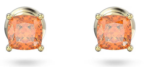 SWAROVSKISwarovski 5639123 Stilla Cushion Cut Stud Earrings - Orange Crystals, Gold - Tone PlatedBIJOUXEcecile