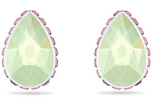 SWAROVSKISwarovski 5641407 Orbita Stud Earrings - Drop Cut Multicolored Crystals, Rhodium - PlatedBIJOUXEcecile