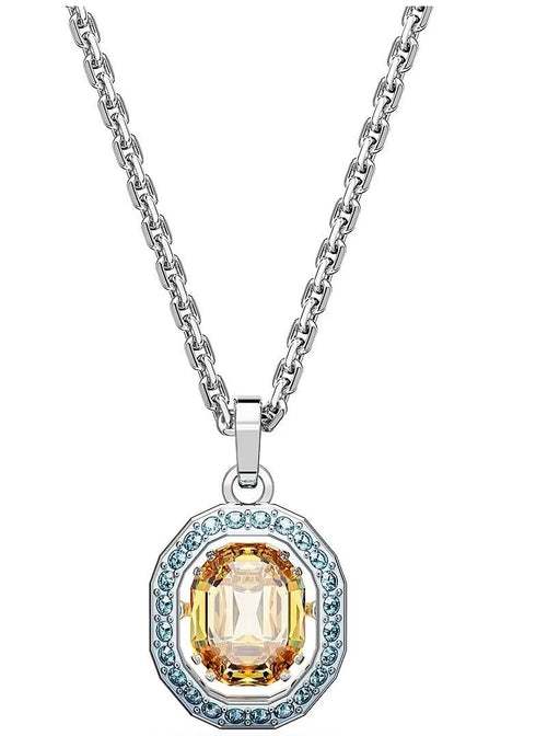 SWAROVSKISwarovski 5648447 Chroma Pendant - Octagon Cut Multicolored Crystals, Rhodium - PlatedBIJOUXEcecile
