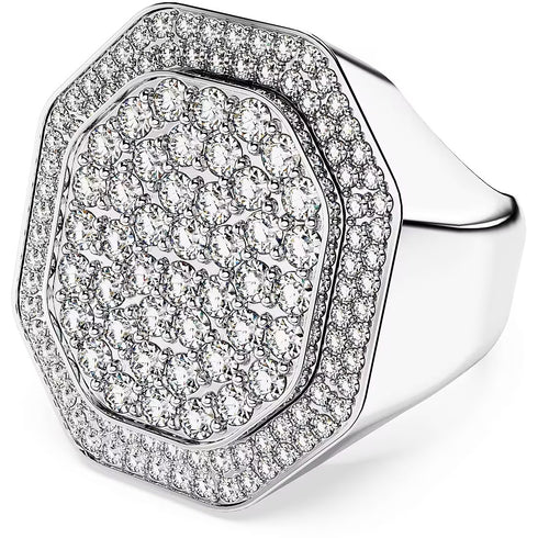 SWAROVSKISwarovski 5651380 Dextera Cocktail Ring - Octagon Shape, White Crystals, Rhodium - PlatedBIJOUXEcecile