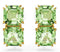 SWAROVSKISwarovski 5654559 Millenia Clip Earrings - Square Cut Green Crystals, Gold - Tone PlatedBIJOUXEcecile