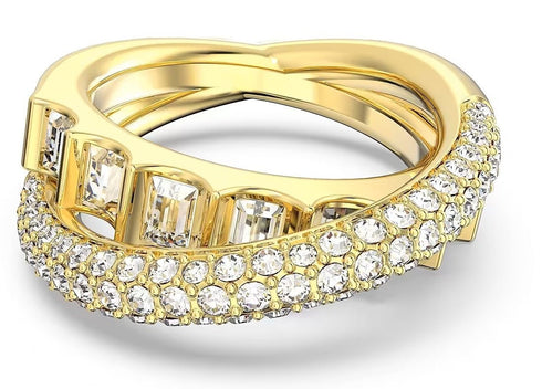 SWAROVSKISwarovski 5661056 Rota Cocktail Ring - Mixed Cuts, White Crystals, Gold - Tone PlatedBIJOUXEcecile
