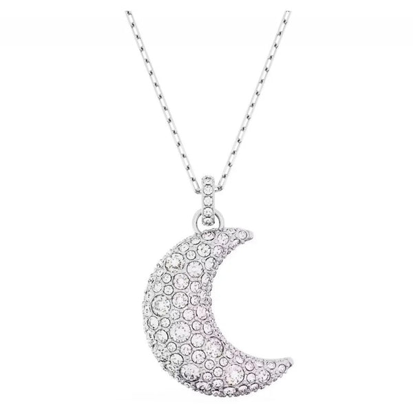 SWAROVSKISwarovski 5666181 Luna Pendant Necklace - Crescent Moon, White Crystals, Rhodium - PlatedBIJOUXEcecile