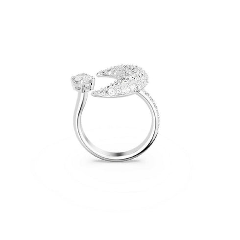 SWAROVSKISwarovski 5677139 Sublima Open Ring - Crescent Moon, White Crystals, Rhodium - PlatedBIJOUXEcecile