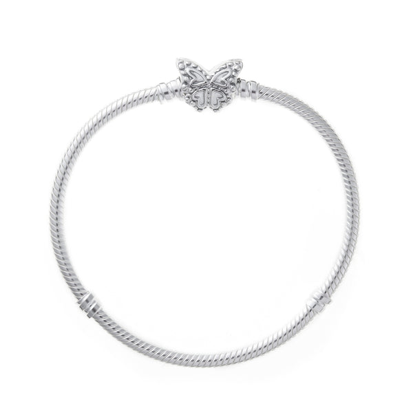 PANDORAPandora Moments 590782C01 Sterling Silver Butterfly Clasp Snake Chain BraceletBIJOUXEcecile