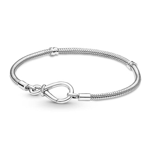 PANDORAPandora 590792C00 - 16 Infinity Knot Snake Chain Bracelet – Sterling Silver, 16cmBIJOUXEcecile