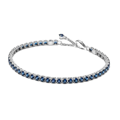 PANDORAPandora 591469C02 - 18 Sparkling Blue Tennis Bracelet - Sterling Silver, 18 cmBIJOUXEcecile