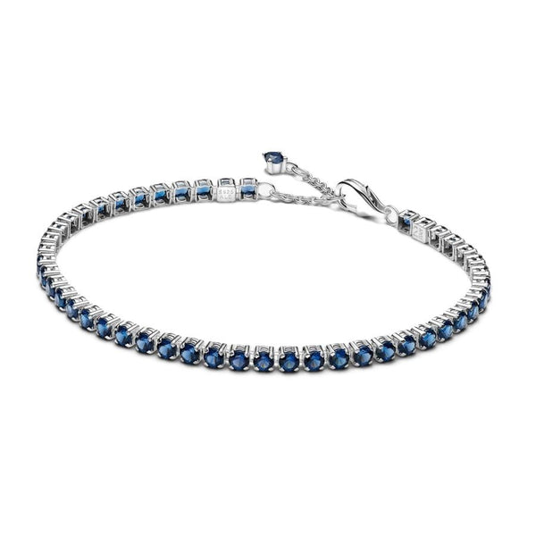 PANDORAPandora 591469C02 - 18 Sparkling Blue Tennis Bracelet - Sterling Silver, 18 cmBIJOUXEcecile