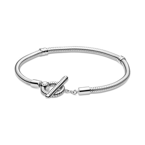 PANDORAPandora 599082C00 - 17 Moments T - Bar Snake Chain Bracelet - Sterling Silver, 17cmBIJOUXEcecile