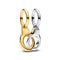 PANDORAPandora 763435C00 Openable & Splittable Handcuffs Dangle Charm - Two - ToneBIJOUXEcecile