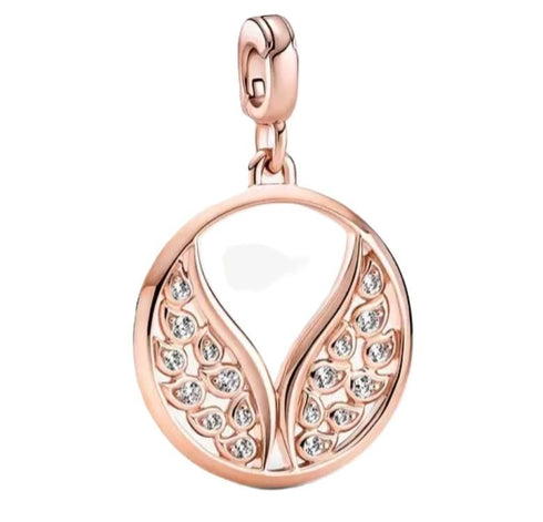 PANDORAPandora 789672C01 ME Burning Wings Medallion Charm - 14k Rose Gold - PlatedBIJOUXEcecile