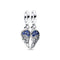 PANDORAPandora 792821C01 Sparkling Splittable Angel Wings Dangle Charm - Sterling Silver with Clear and Blue StonesBIJOUXEcecile