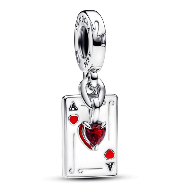 PANDORAPandora 793420C01 Disney Villains Queen of Hearts Double Dangle Charm - Sterling Silver with Red Enamel and Man - Made CrystalBIJOUXEcecile