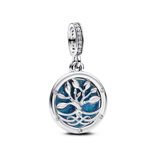 PANDORAPandora 793599C01 Glow - in - the - Dark Infinity Tree Double Dangle Charm - Sterling SilverBIJOUXEcecile