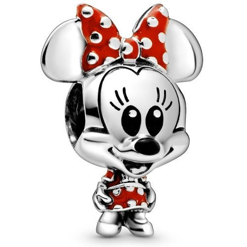 PANDORAPandora 798880C02 Disney Minnie Mouse Dotted Dress & Bow Charm - Sterling Silver with Red and Black EnamelBIJOUXEcecile