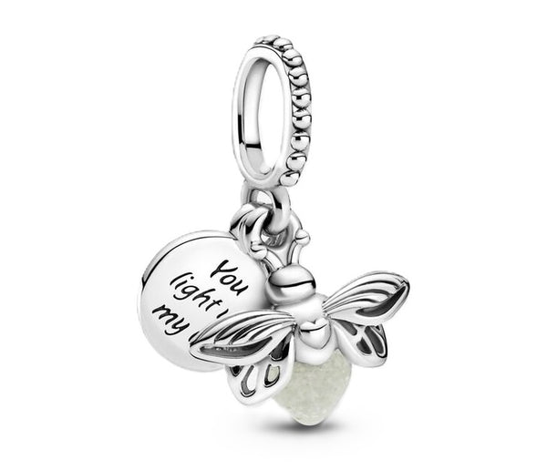 PANDORAPandora 799352C01 Glow‑in‑the‑Dark Firefly Sterling Silver Dangle CharmBIJOUXEcecile