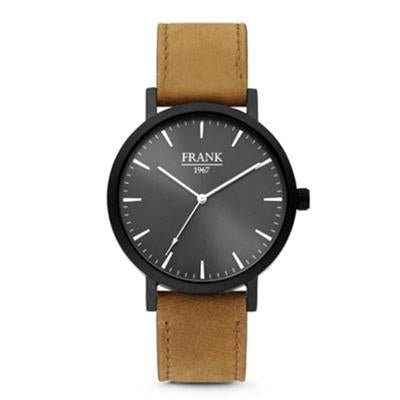 FRANK 1967Frank 1967 7FW - 0007 Men's Watch - Black Leather Strap, Green Dial, 42mmWATCHESEcecile