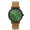 FRANK 1967Frank 1967 7FW - 0008 Men's Watch - Brown Leather Strap, Green Dial, 42mmWATCHESEcecile