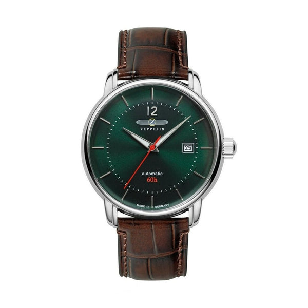 ZEPPELINZeppelin LZ120 Bodensee Automatic 8160 - 4 Men's Watch - Dark Green Dial, Brown Leather StrapWATCHESEcecile