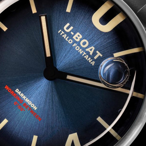 U - BOATU - Boat 8704/D Darkmoon 44mm Blue SS Soleil – Swiss Quartz, Oil - Filled DialWATCHESEcecile