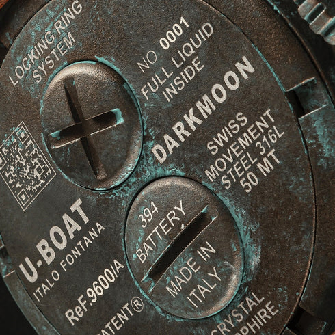 U - BOATU - Boat Darkmoon Unico 9600/A Men's Watch – 44mm Bronze PVD, Swiss Quartz, Leather StrapWATCHESEcecile