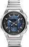 BULOVABulova Curv 96A205 Men's Chronograph Watch - Blue Dial, Stainless Steel BraceletWATCHESEcecile