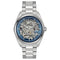 BULOVABulova Surveyor 96A292 Men's 41mm Skeleton Dial Automatic Watch - Blue Dial, SS BraceletWATCHESEcecile