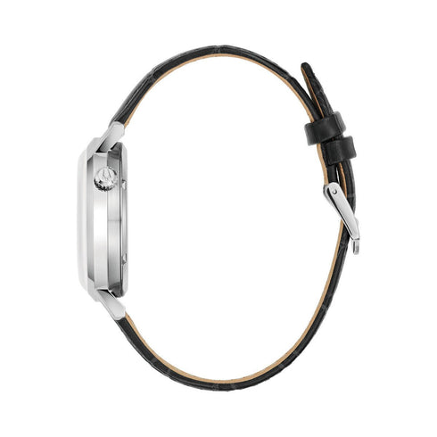 BULOVABulova 96A317 Men's Aerojet Automatic Watch - Stainless Steel Case, Black Leather StrapWATCHESEcecile