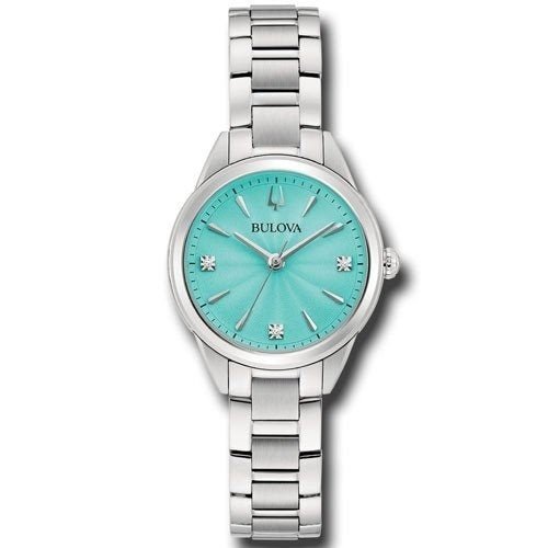 BULOVABulova 96P253 Sutton Women's Watch - Turquoise Dial, Stainless Steel BraceletWATCHESEcecile