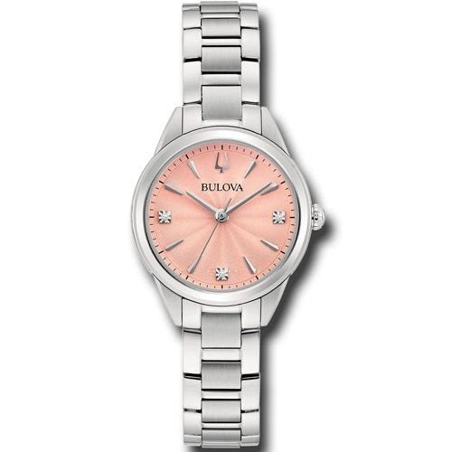 BULOVABulova 96P254 Sutton Women's Watch - Salmon Dial, Stainless Steel BraceletWATCHESEcecile