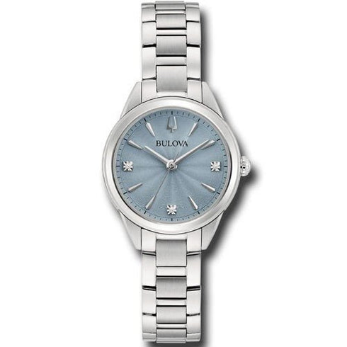 BULOVABulova Sutton 96P255 Women's Watch - Light Blue Dial, Stainless Steel BraceletWATCHESEcecile