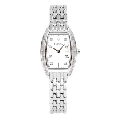 BULOVABulova 96R244 Women's Diamond Watch - White Mother - of - Pearl Dial, Stainless Steel BraceletWATCHESEcecile