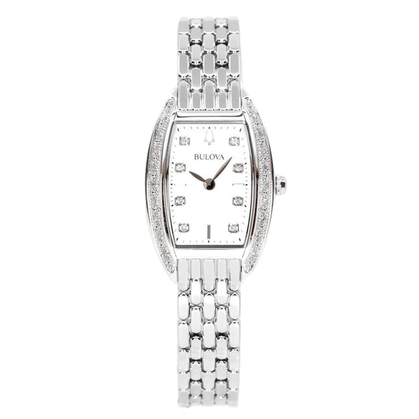 BULOVABulova 96R244 Women's Diamond Watch - White Mother - of - Pearl Dial, Stainless Steel BraceletWATCHESEcecile