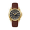BULOVABulova 97B216 Icon Precisionist Men's Watch – Gold - Tone, Black Dial, Brown LeatherWATCHESEcecile