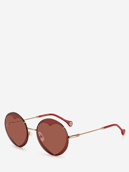 Carolina Herrera CH 0013/S Y11 Damen-Sonnenbrille - Goldrahmen, rote Gläser