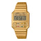 CASIO & VINTAGECasio A100WEG - 9AEF Vintage Digital Watch – Gold Resin Case, Stainless Steel BandWATCHESEcecile