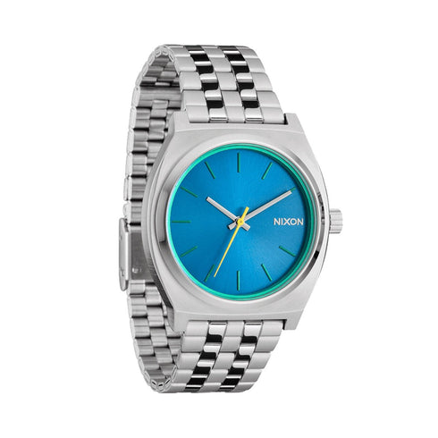 NIXONNixon Time Teller A045 - 5302 Men's Watch - Silver Case, Blue Dial, Stainless Steel BraceletWATCHESEcecile