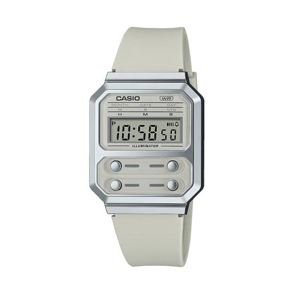 CASIO & VINTAGECasio A100WEF - 8AEF Unisex Digital Watch - Silver - Tone Stainless Steel, Retro DesignWATCHESEcecile