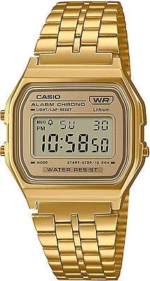 CASIO & VINTAGECasio Vintage A158WEGV - 9AEF Unisex Digital Watch – Gold and GreenWATCHESEcecile