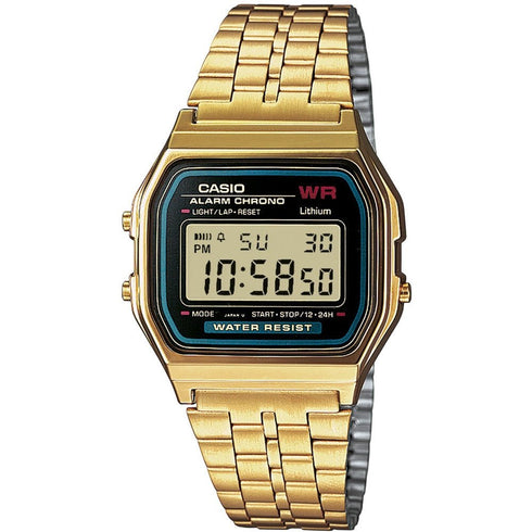 CASIO & VINTAGECasio A159WGEA - 1EF Unisex Retro Digital Watch – Gold - Tone Stainless Steel BraceletWATCHESEcecile