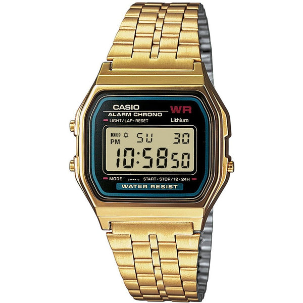 CASIO & VINTAGECasio A159WGEA - 1EF Unisex Retro Digital Watch – Gold - Tone Stainless Steel BraceletWATCHESEcecile
