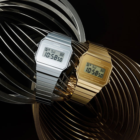 CASIO & VINTAGECasio A700WEVG - 9AEF Unisex Vintage Digital Watch, Gold - Tone Stainless Steel BandWATCHESEcecile