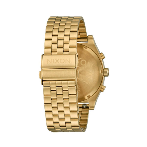 NIXONNixon Time Teller Chrono A972 - 5333 Men's Watch - Gold Stainless Steel, Black DialWATCHESEcecile