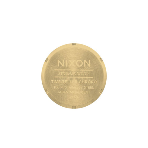 NIXONNixon Time Teller Chrono A972 - 5333 Men's Watch - Gold Stainless Steel, Black DialWATCHESEcecile