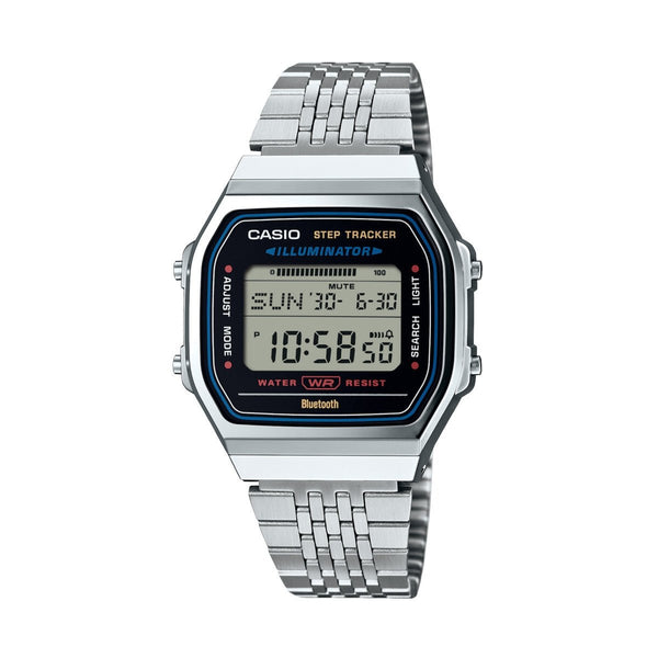 CASIO & VINTAGECasio Vintage Mod. Silver - Bluetooth® Smartphone Link W. Built - In Accelerometer Senses Body Movements + Steps CounterWATCHESEcecile