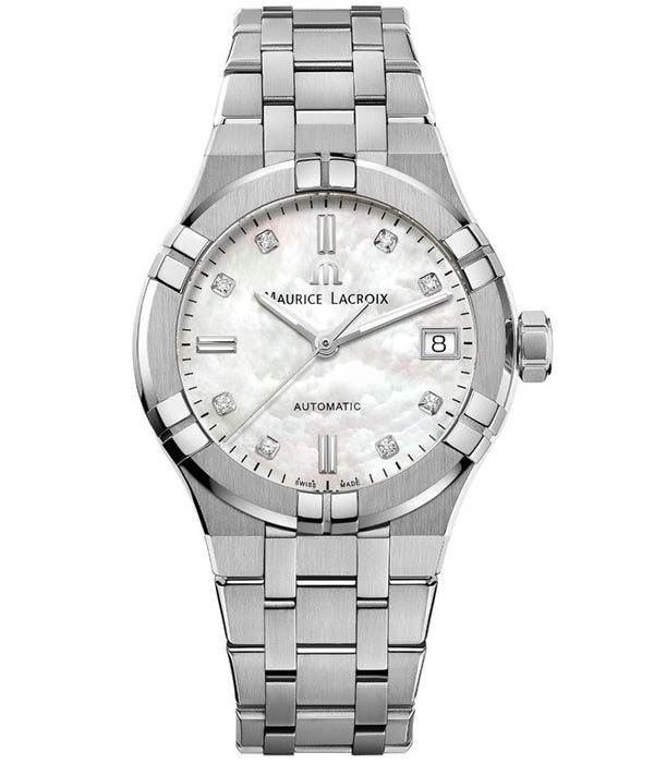 MAURICE LACROIXMaurice Lacroix AI6006 - SS002 - 170 - 1 Women's Aikon Automatic 35mm Watch, Mother of Pearl Dial, Stainless Steel BraceletWATCHESEcecile