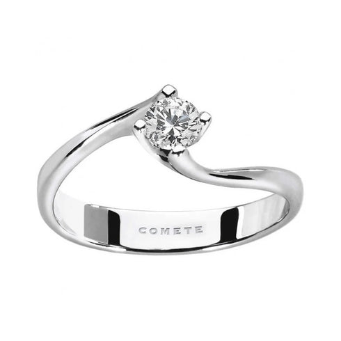 COMETEComete ANB2037 18K White Gold Diamond Solitaire Ring – 0.17 ct G‑SIJEWELRYEcecile