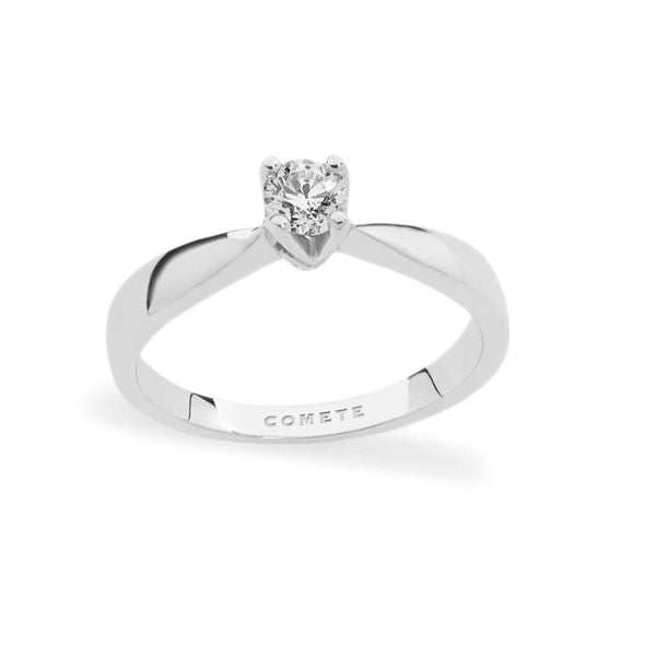 COMETEComete ANB2064 18K White Gold Solitaire Ring – 0.13 ct DiamondJEWELRYEcecile